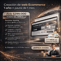 Creación de web Ecomerce 1 año + pauta de 1 mes
